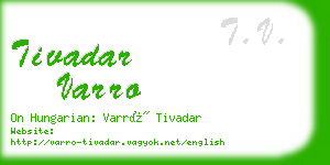 tivadar varro business card